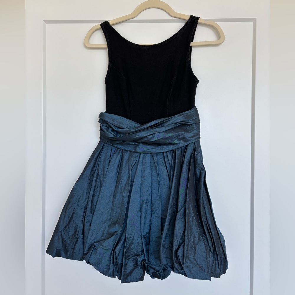Vintage Fiorucci Black and Blue Mini Dress